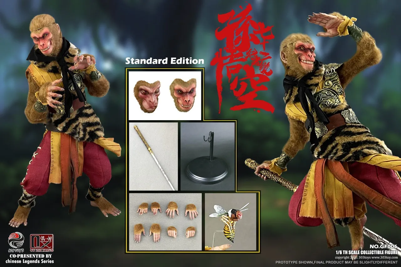 Designer Model 303Toys x Ou Zhi Xiang 1/6 Chinese Legends Series Sneaking on Yalong Hill Sun Wukong 72 Metamorphoses Standard Version Sixth Scale Figure GF006