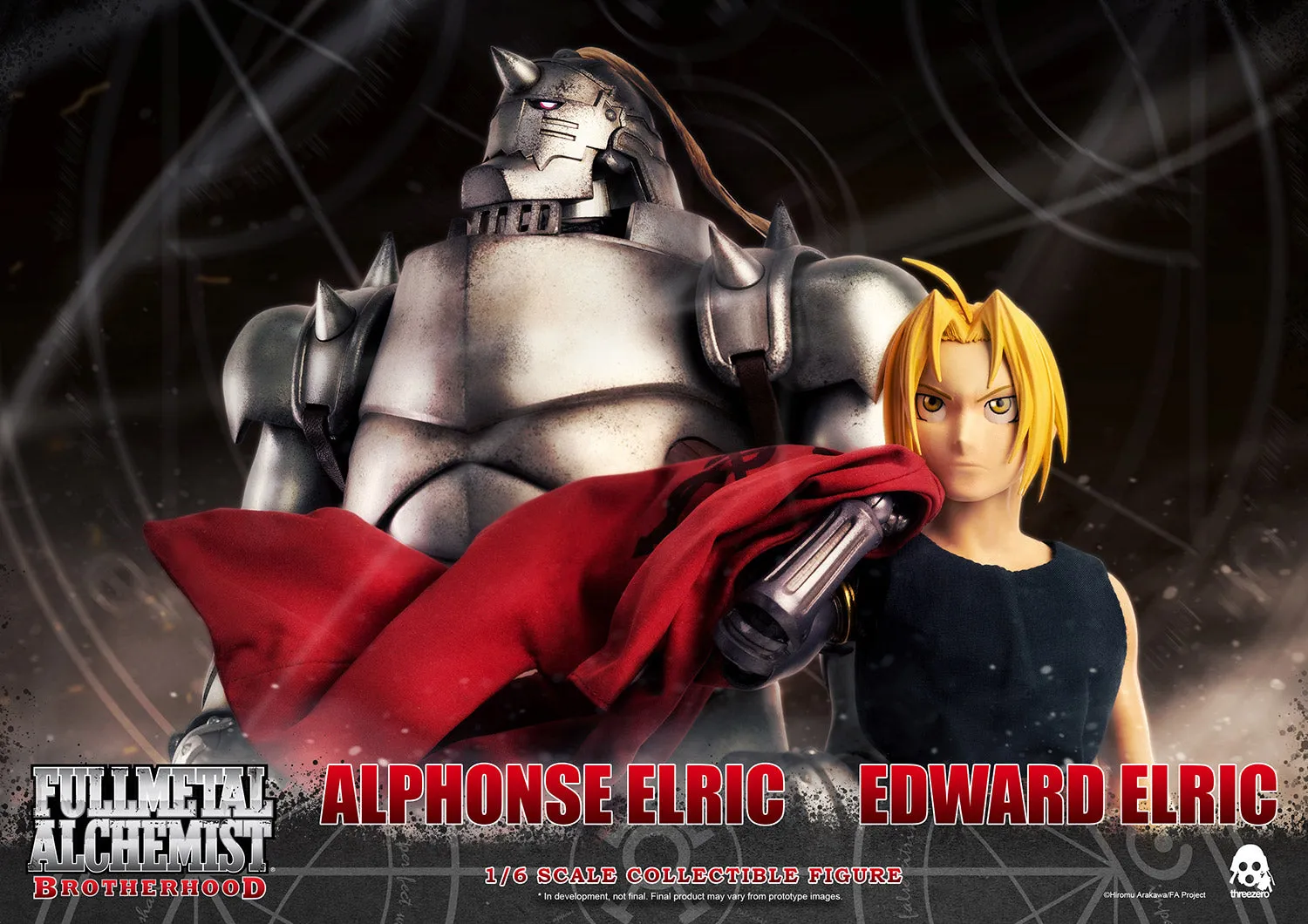 ThreeZero FigZero 1/6 Fullmetal Alchemist: Brotherhood Edward & Alphonse Elric Twin-Pack Scale Action Figure Media Attention Gift For Him