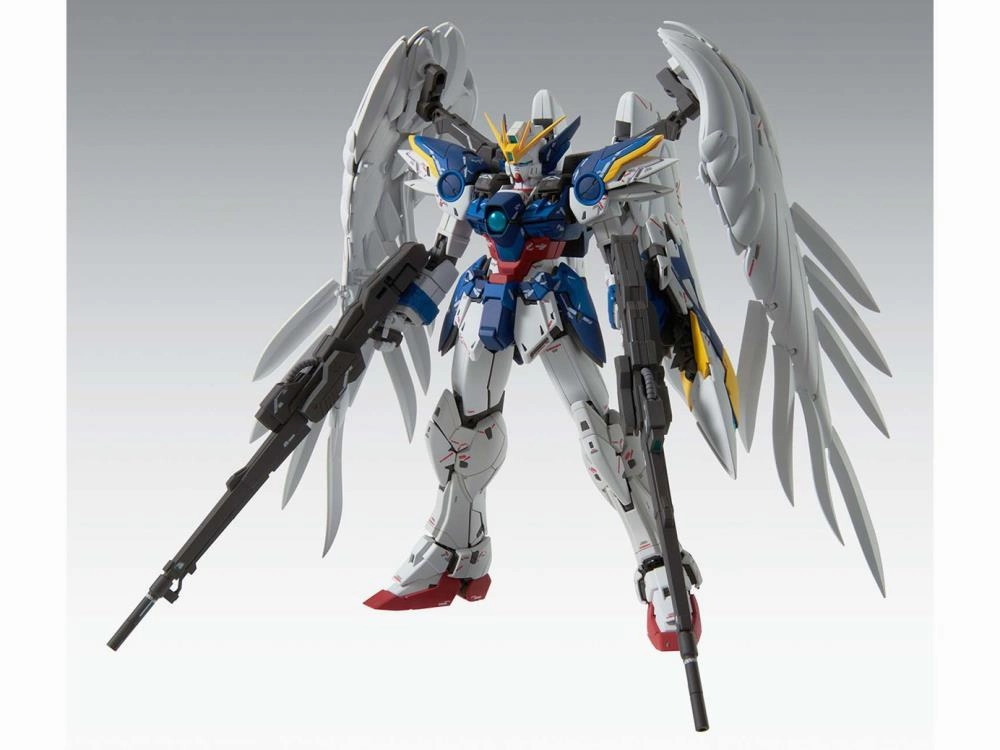 Gundam 1/100 MG Endless Waltz XXXG-00W0 Wing Gundam Zero (EW) Ver. Ka [Wing Zero Custom] Model Kit Action Pose Surrealist Art