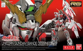 Chibi Style Art Piece Gundam 1/144 RG Gundam Unicorn RX-0 Unicorn Gundam Bandee Dessinee Ver. Model Kit Exclusive