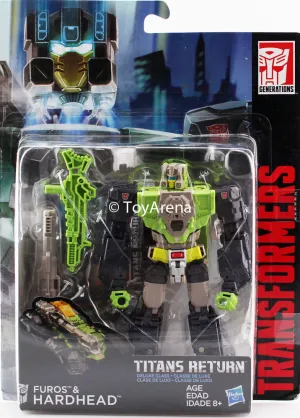 Transformers Generations Titans Return Deluxe Class Furos and Hardhead Figure Collectible Hero