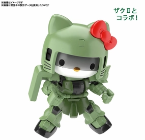 Battle Reenactment Gundam SDCS Cross Silhouette Hello Kitty X MS-06 Zaku II Model Kit