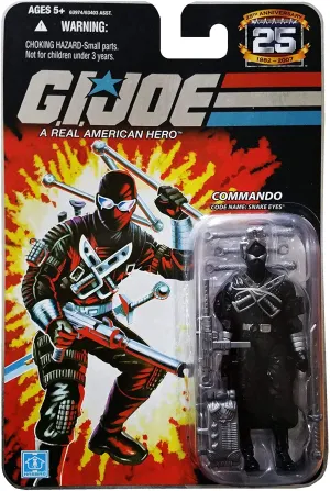 for all ages G.I. Joe 25th Anniversary Commando Code Name Snake Eyes Ver. 4 Action Figure