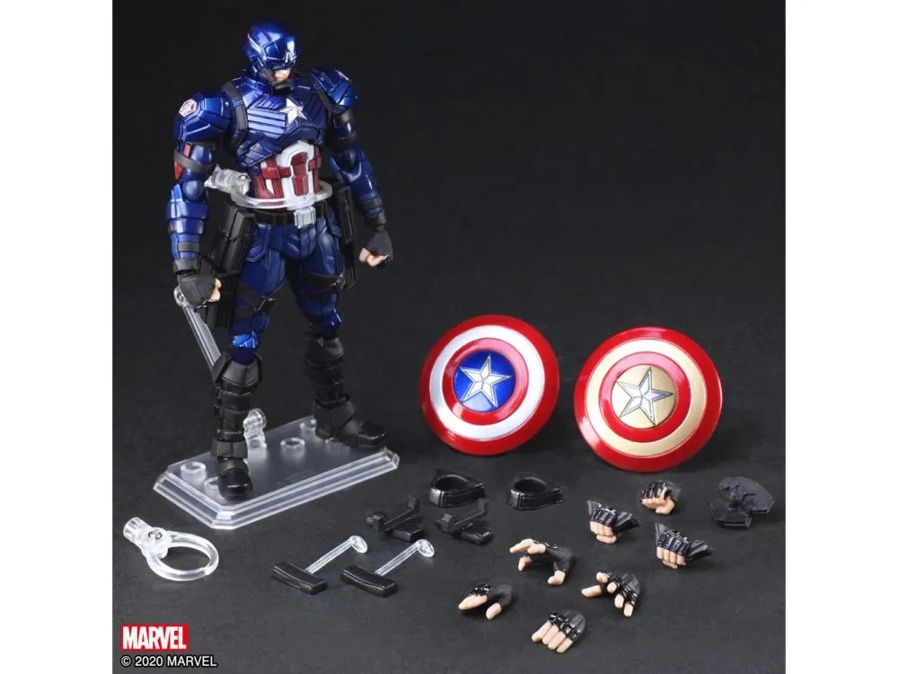 Bring Arts Marvel Universe Variant Captain America Square Enix Figure Chibi Display