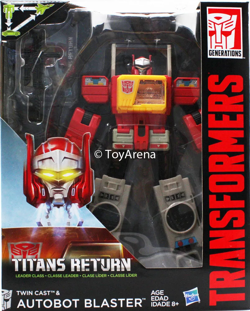 Transformers Generations Titans Return Leader Class Twin Cast and Autobot Blaster Figure Battle Pose Auction Item
