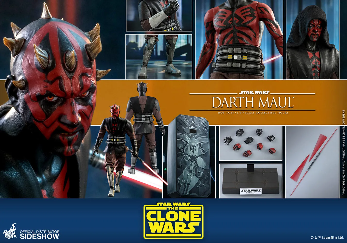 Designer Model Abstract art Hot Toys 1/6 Star Wars: The Clone Wars Darth Maul Sixth Scale Figure TMS024