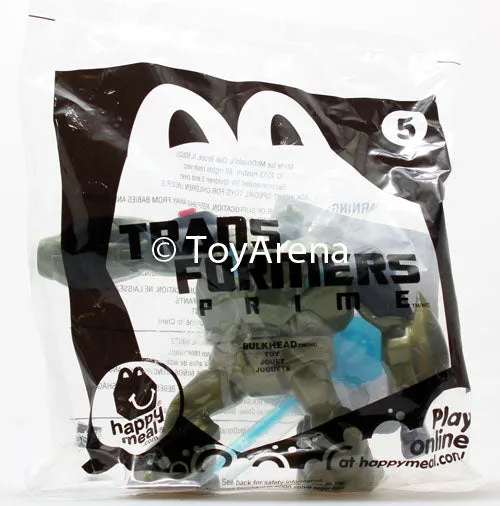McDonalds Transformers Prime Bulkhead #5 Happy Kids Meal Toys Sealed Military Figure Classroom Decor