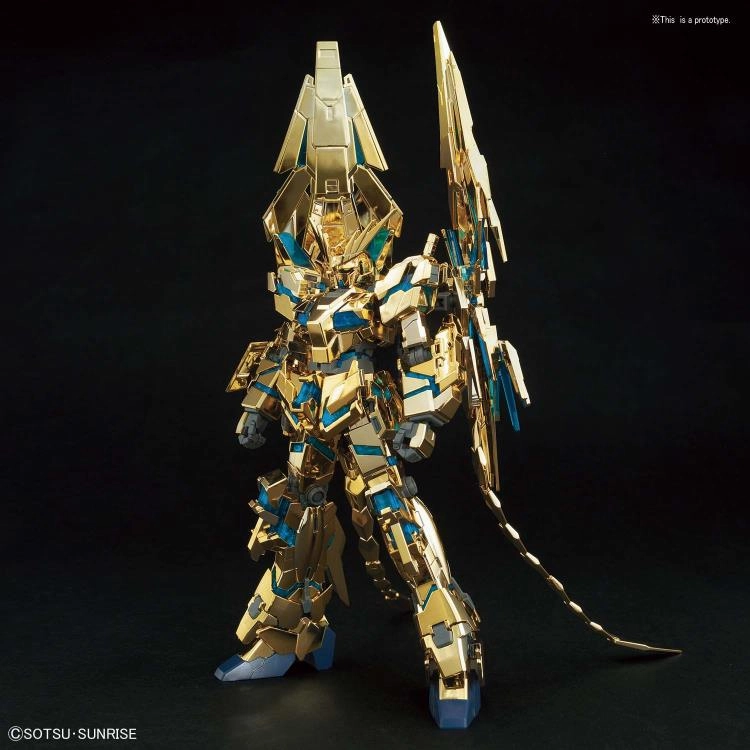 Detailed Sculpture Gundam 1/144 HGUC #216 Gundam Narrative RX-0 Unicorn Gundam 03 Phenex (Destroy Mode) [Narrative Ver.] Gold Coating Model Kit