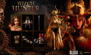 Light Up Feature Action Merchandise Pop Toys 1/6 Pop Costume Witch Hunter Bloody Shaman Aphaia (White Shaman) WH001 Sixth Scale Figure