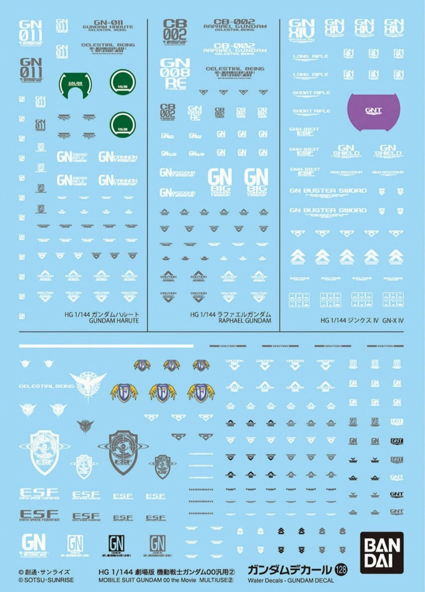 Underground Scene Chibi Statue Bandai Gundam Decal #128 For HG 1/144 Mobile Suit Gundam 00 the Movie Multiuse #2 Water Slide/Transfer Decals