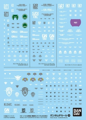 Underground Scene Chibi Statue Bandai Gundam Decal #128 For HG 1/144 Mobile Suit Gundam 00 the Movie Multiuse #2 Water Slide/Transfer Decals