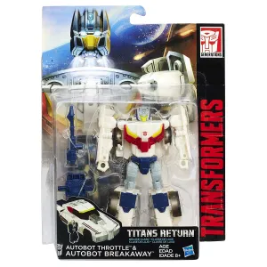 Transformers Generations Titans Return Deluxe Class Breakaway and Throttle Figure Art Statue