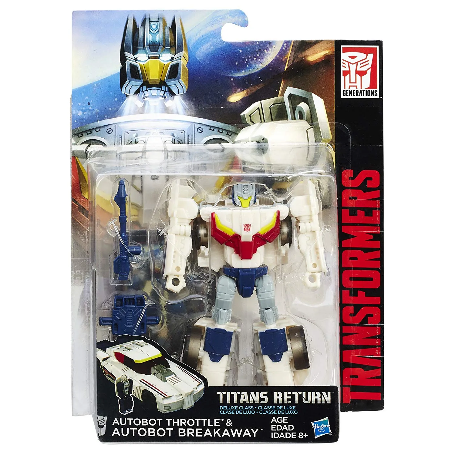 Transformers Generations Titans Return Deluxe Class Breakaway and Throttle Figure Art Statue
