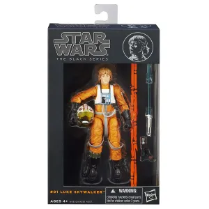 Realistic Model Fictional Hero Hasbro Star Wars Black Series Orange Wave #01 Luke Skywalker 6 Inch Action Figure
