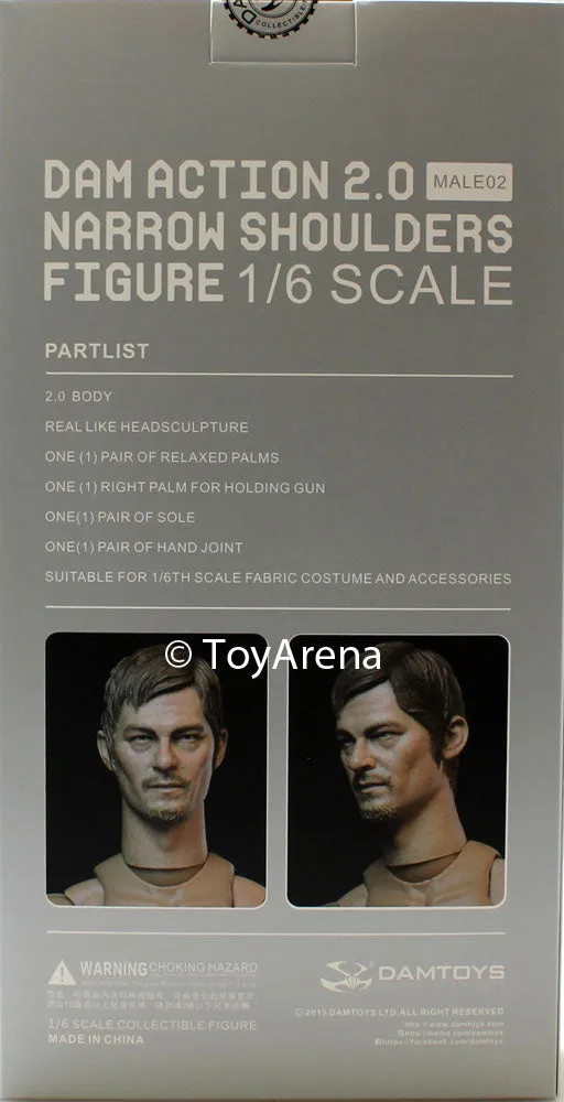 Gallery Art Maximalist Art DAM Action 2.0 Narrow Shoulders Male 02 Walking Dead Norman Mark Reedus (Daryl Dixon) 1/6 Figure