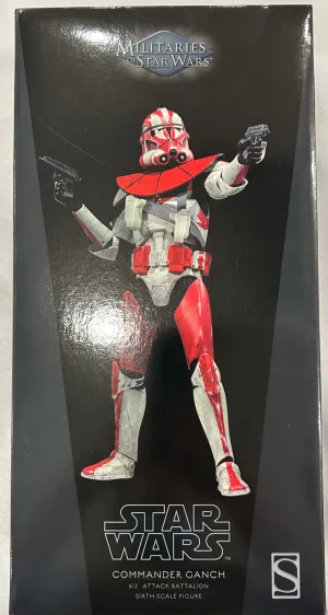 Movie Collection Safe For Children Sideshow Collectible 1/6 Star Wars Militaries of Star Wars 612th Attack Battalion Commander Ganch Sixth Scale Figure *Open Box*