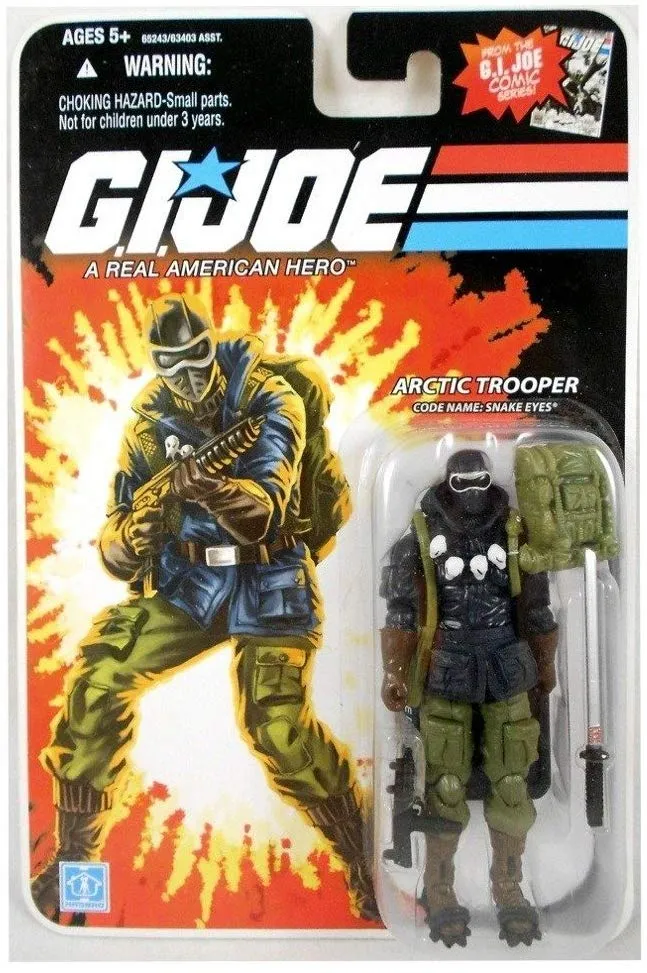 Fan Vote Posable Hero G.I. Joe 25th Anniversary Arctic Trooper Code Name Arctic Snake Eyes Action Figure