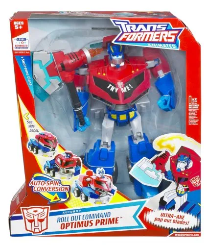 Transformers Animated Syupreme Class Roll Out Command Optimus Prime Action Figure Totem Animal