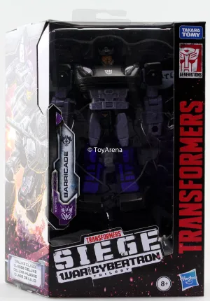 Transformers Generations War For Cybertron: Siege Deluxe Barricade Action Figure WFC-S41 Exhibition Ready