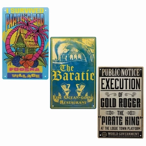 Educational Playthings ONE PIECE NETFLIX - Set of 3 Tin Signs swimming pool