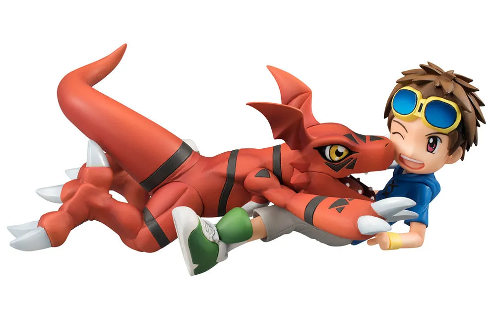 Megahouse Digimon Tamers G.E.M. Matsuda Takato & Guilmon Scale Statue Figures Science fiction Personal Treasure