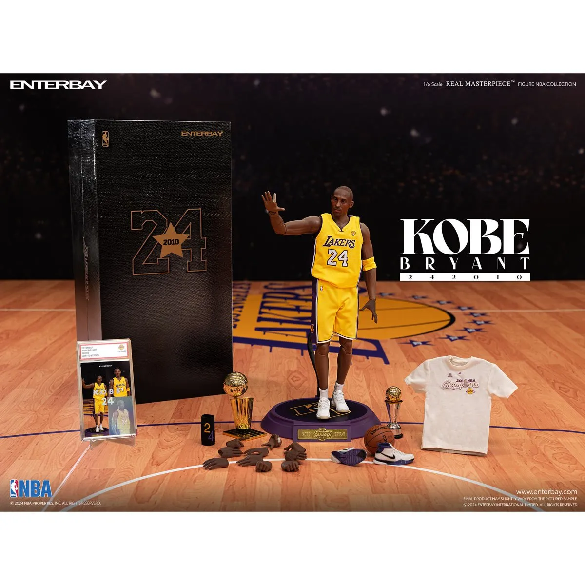 Archeological Replica Enterbay Real Masterpieces 1/6 NBA LA Lakers Kobe Bryant 2010 Championship Sixth Scale Action Figure RM-1098