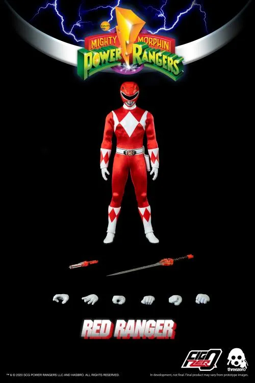 Articulated Joint Birthday gift ThreeZero FigZero 1/6 Mighty Morphin Power Rangers Red Ranger Sixth Scale Figure