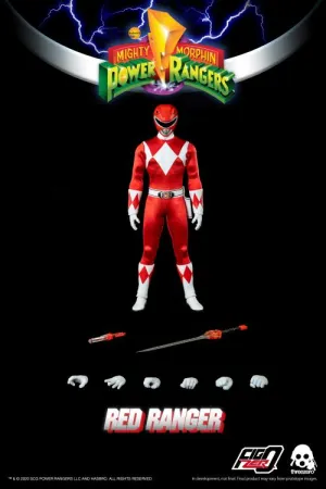 Articulated Joint Birthday gift ThreeZero FigZero 1/6 Mighty Morphin Power Rangers Red Ranger Sixth Scale Figure