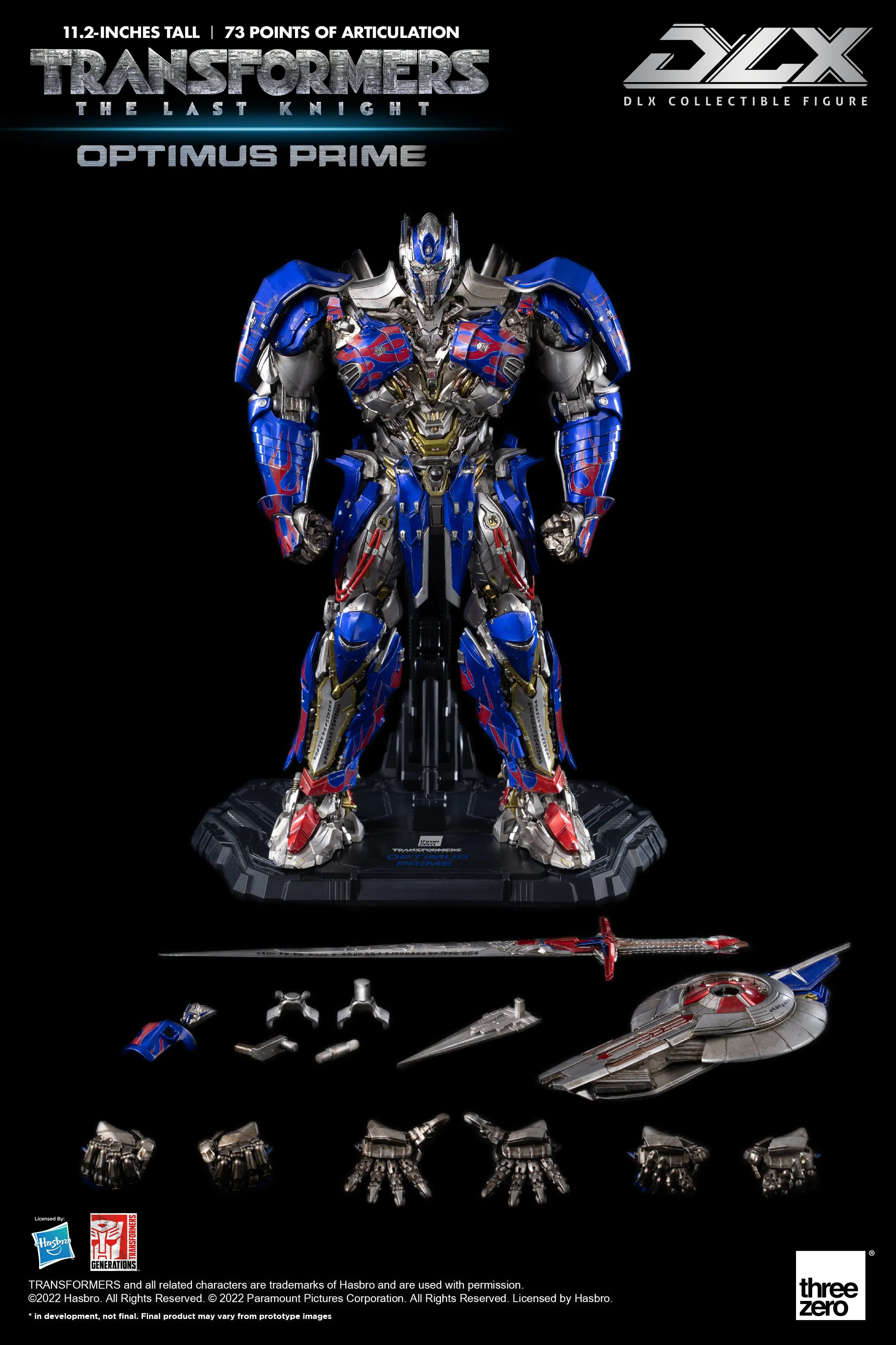 Lifetime Hobby ThreeZero Transformers The Last Knight Optimus Prime DLX Action Figure