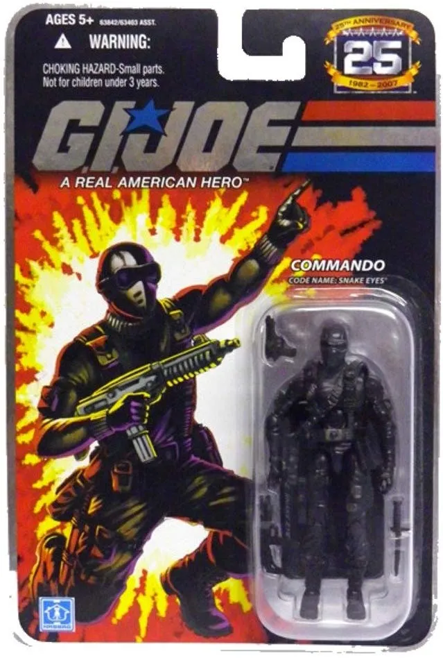 Wildlife Replica Metal Craft G.I. Joe 25th Anniversary Commando Code Name Snake Eyes Ver. 1 Action Figure