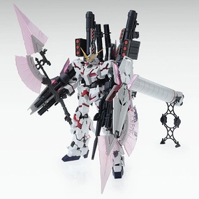 Gundam 1/100 MG RX-0 Full Armor Unicorn Gundam Red Color Ver Unicorn Model Kit Exclusive Desert Creature Epoxy Resin