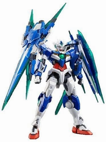 Gundam 1/144 RG Gundam 00 Gundam 00 Qan[T] (Quanta) Full Saber Model Kit Exclusive Custom Paint Themed Decor