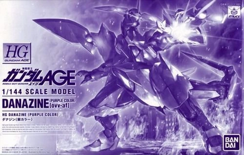 Shelf Display Fairytale Character Gundam 1/144 HG AGE Danazine Purple Color High Grade Model Kit Exclusive