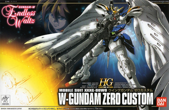 Gundam 1/144 HG EW-01 XXXG-00W0 Wing Zero Custom Wing Endless Waltz Model Kit Transforming Toy