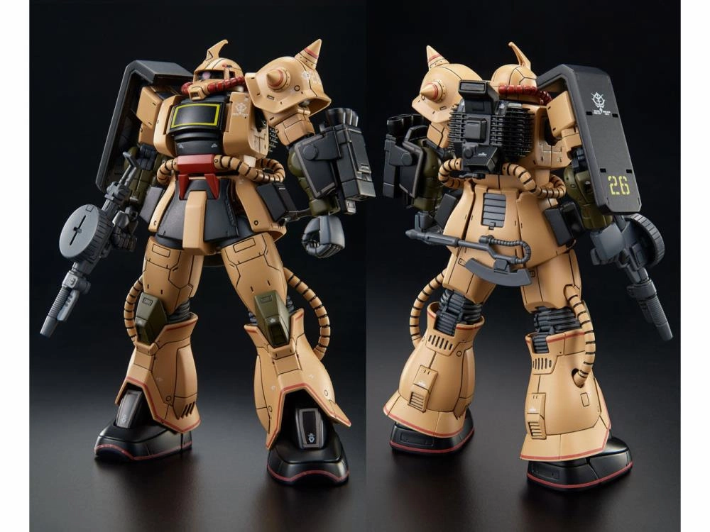 Gundam 1/144 HG The Origin MS-06D Zaku Desert Type Model Kit Exclusive Digital Sculpt