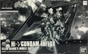 Gundam 1/144 HGBF Hi-V Nu Gundam Influx Allan Adam's Model Kit P-Bandai Build Fighters Try Model Kit Exclusive World Heritage