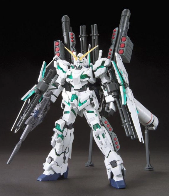 Gundam 1/144 HGUC #178 RX-0 Full Armor Unicorn Gundam (Destroy Mode) Model Kit Posable Statue Display Cabinet