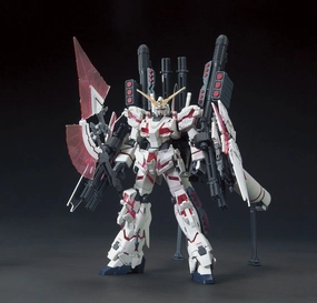 Gundam 1/144 HGUC #199 Unicorn RE:0096 RX-0 Full Armor Unicorn Gundam (Destroy Mode/Red Color Ver.) Model Kit Loyal Customer