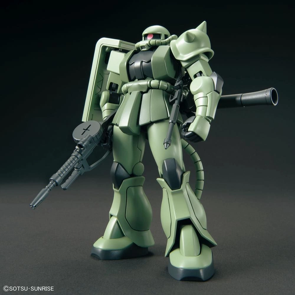 Gundam 1/144 HGUC #241 Gundam 0079 MS-06 Zaku II (Revive Ver.) Model Kit Polymer Clay Hallway Display