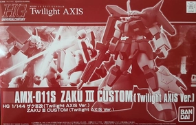 World Heritage Posable Toy Gundam 1/144 HGUC Mobile Suit Gundam Trilight AXIS AMX-011S Zaku III Custom Twilight Axis Ver. Model Kit Exclusive