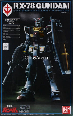 Gundam 1/144 HGUC RX-78-2 Gundam Real Type Ver. Model Kit Exclusive Sports Memorabilia Wild Animal