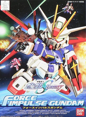 Gundam SD BB #280 Force Impulse Gundam Seed Destiny Model Kit Bookcase Display