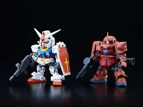 Gundam SDCS Cross Silhouette RX-78-2 Gundam and Ms-06S Zaku II Model Kit Folk Art Loyal Customer
