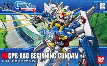Gunpla 1/144 HG Builders #001 GPB-X80 Beginning Gundam Model Kit Art Figure