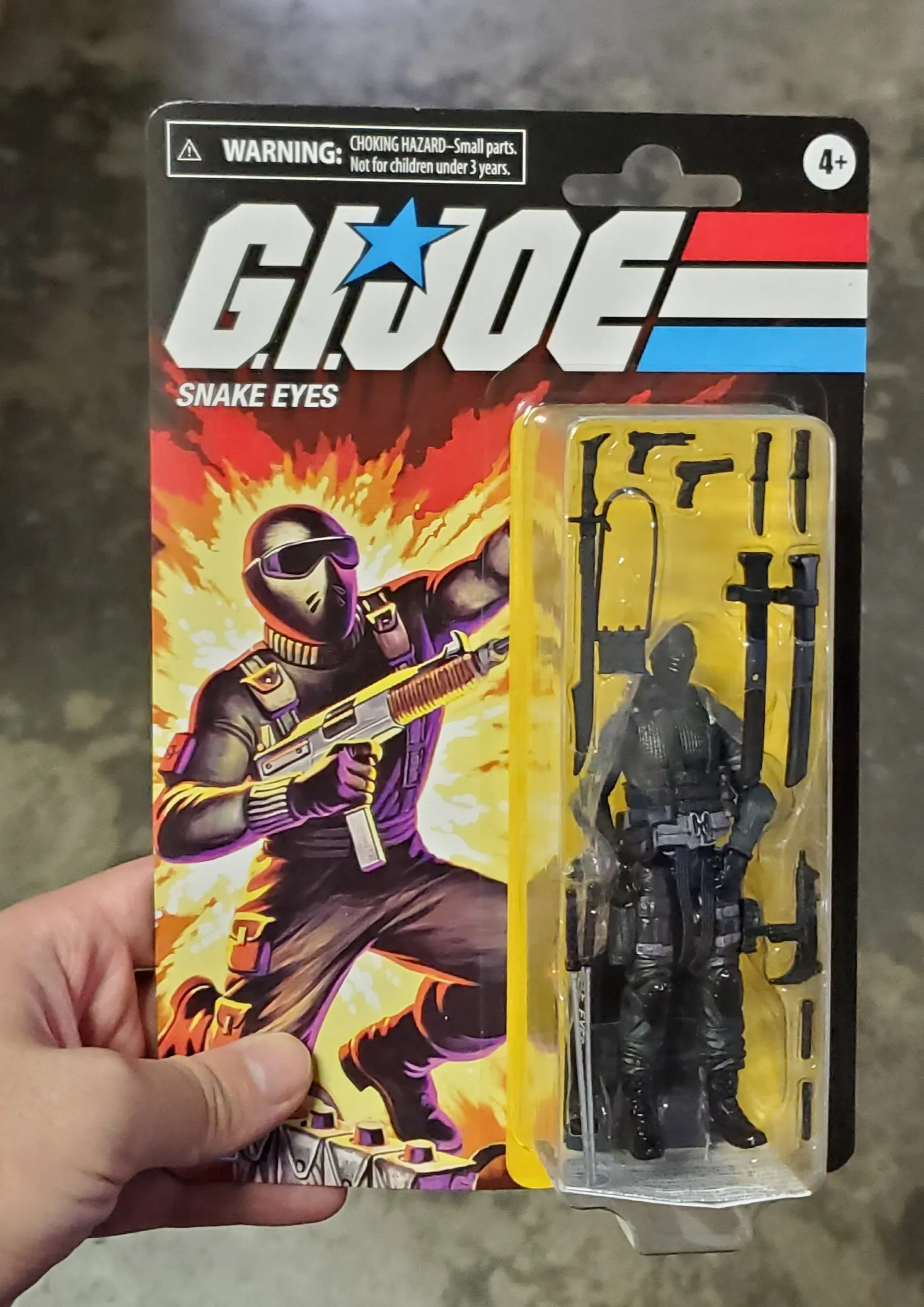 Display Statue Contemporary Home Hasbro Retro G.I. Joe Snake Eyes Walmart Exclusive Action Figure