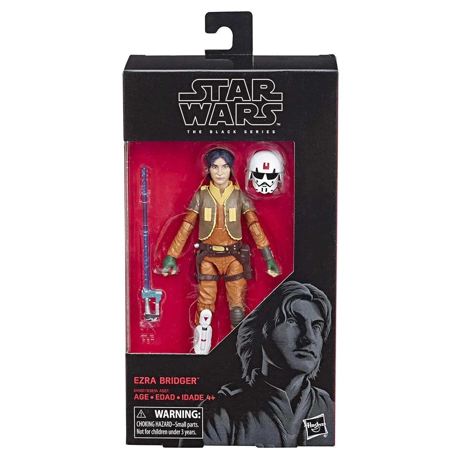 Hasbro Star Wars Black Series Force Awakens #86 Ezra Bridger 6 Inch Action Figure Bedroom Accent Grand Prize