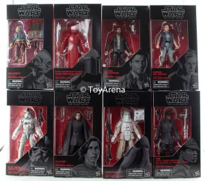 Event specific Hasbro Star Wars Black Series Last Jedi Wave 24 Set of 8 6 Inch Action Figure