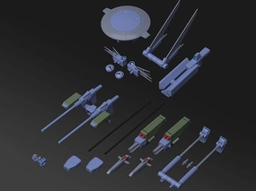 Gundam 1/100 MG F90 Mission Pack E & S Type for F90 Gundam Model Kit Exclusive Glow In Dark