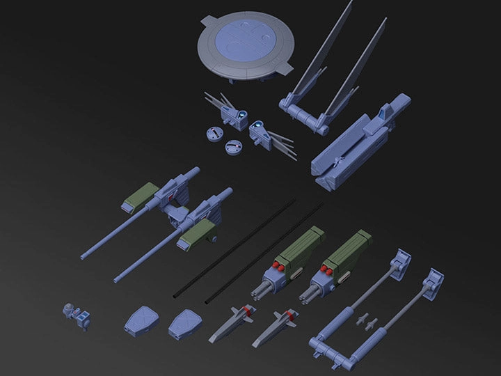 Gundam 1/100 MG F90 Mission Pack E & S Type for F90 Gundam Model Kit Exclusive Glow In Dark