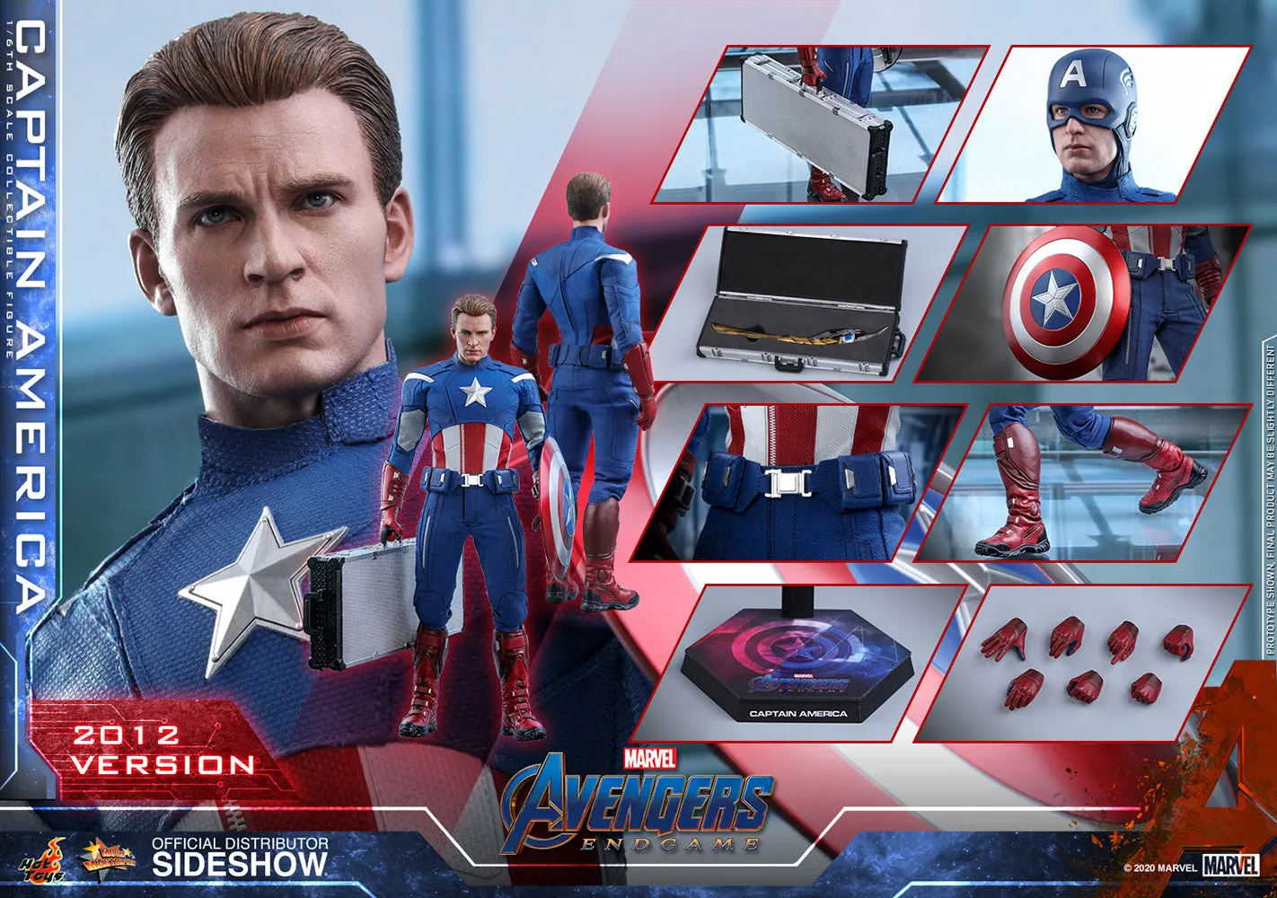 Movie Piece Popular Character Hot Toys 1/6 Avengers: Endgame Captain America 2012 Ver. Sixth Scale Figure MMS563